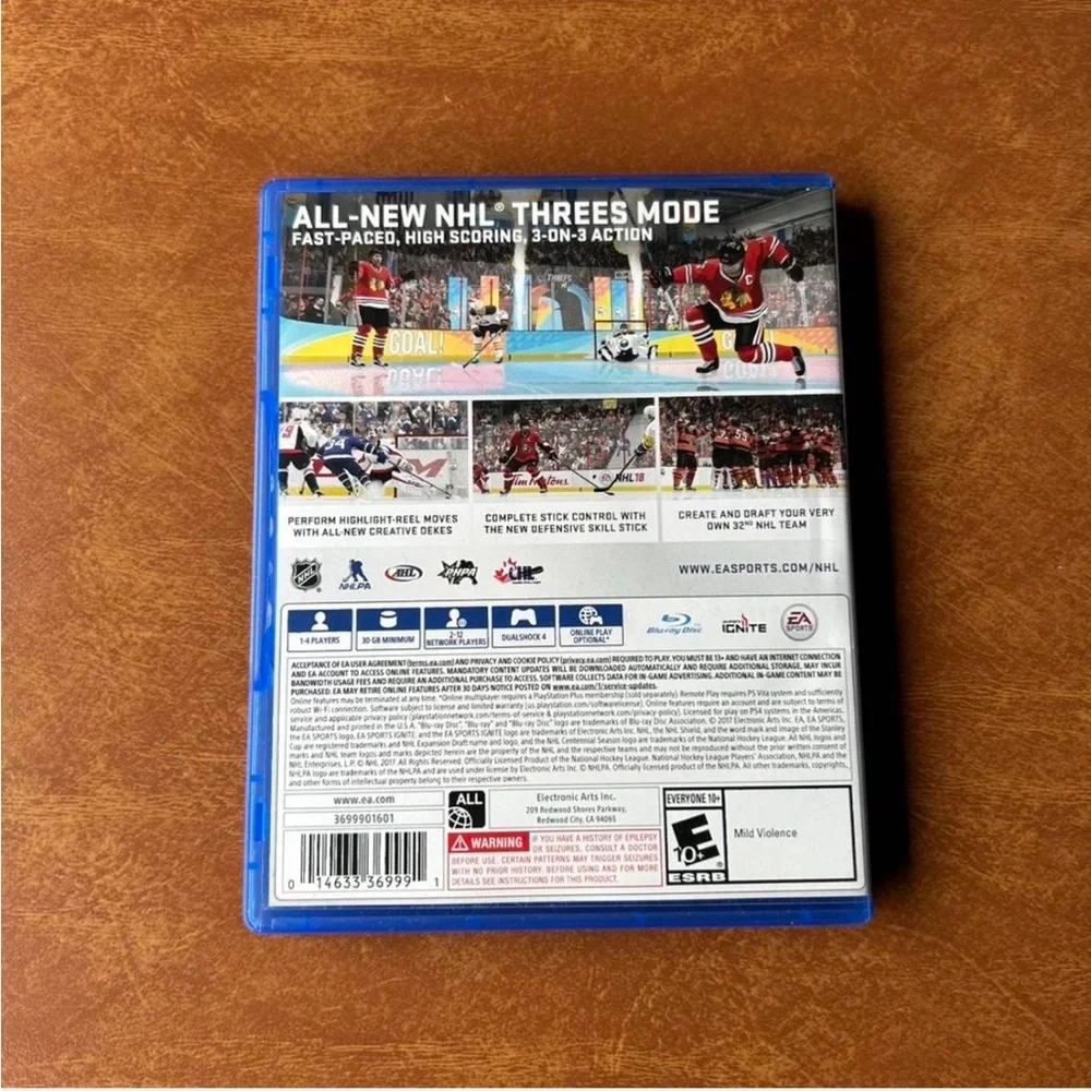 Sports NHL 18 Sony PS4 game 2017